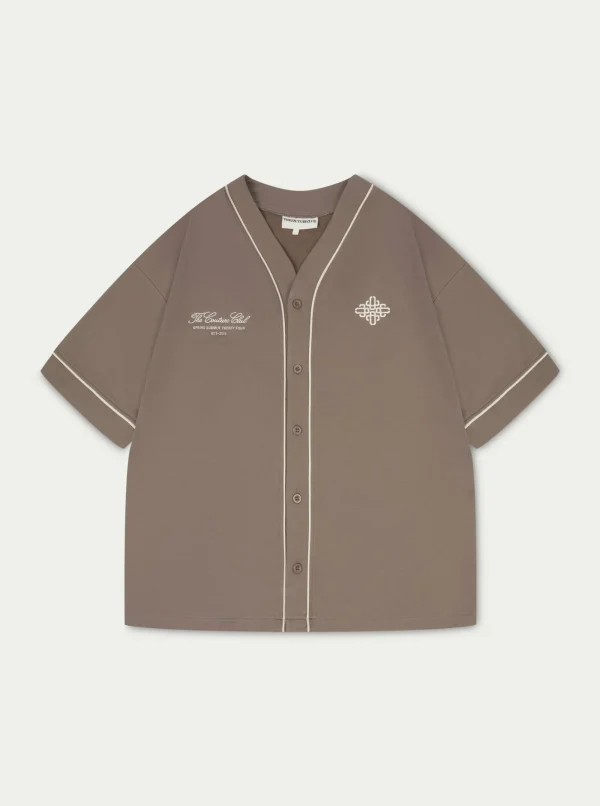 The Couture Club T-Shirts-Script Jersey Baseball Shirt