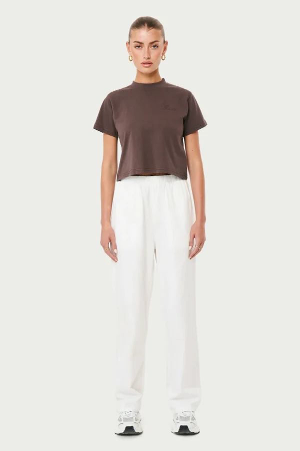 The Couture Club T-Shirts-Script Vintage Cropped T-Shirt