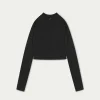 The Couture Club Tops-Sculpting Emblem Zip Through Top