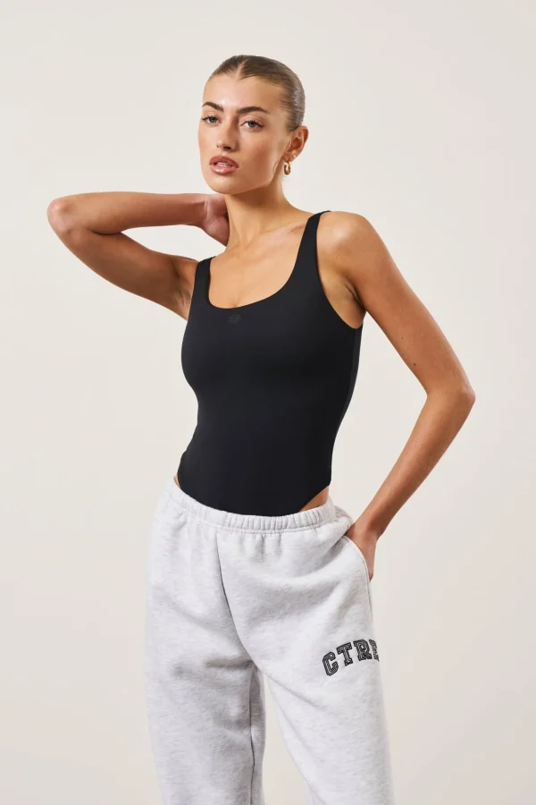 The Couture Club Tops-Sculpting Jersey Scoop Neck Bodysuit