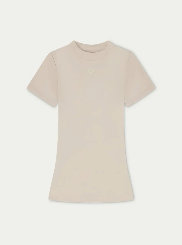The Couture Club T-Shirts-Sculpting Stretch Emblem Baby Tee