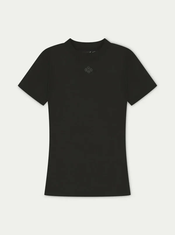 The Couture Club T-Shirts-Sculpting Stretch Emblem Baby Tee