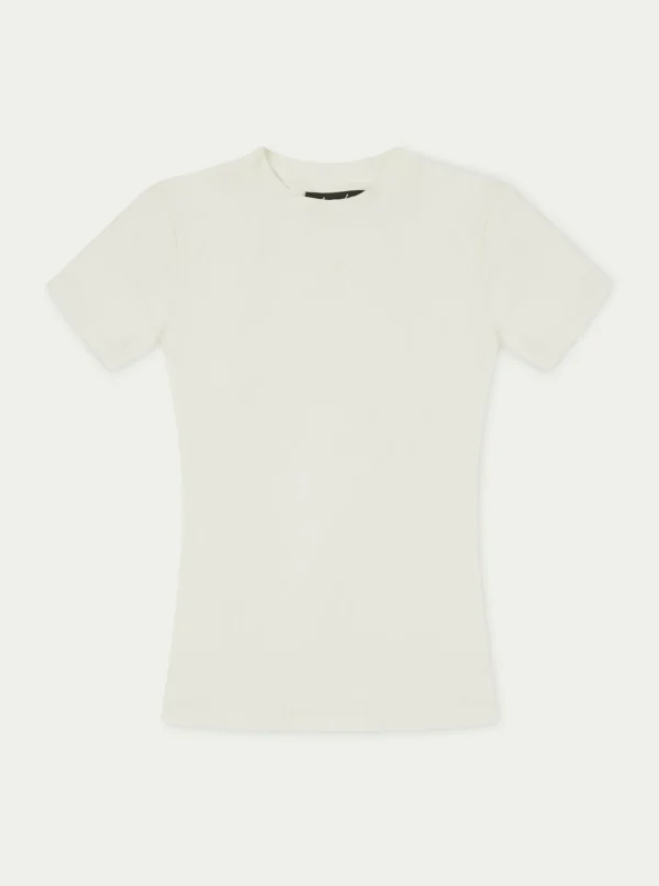 The Couture Club T-Shirts-Sculpting Stretch Emblem Baby Tee
