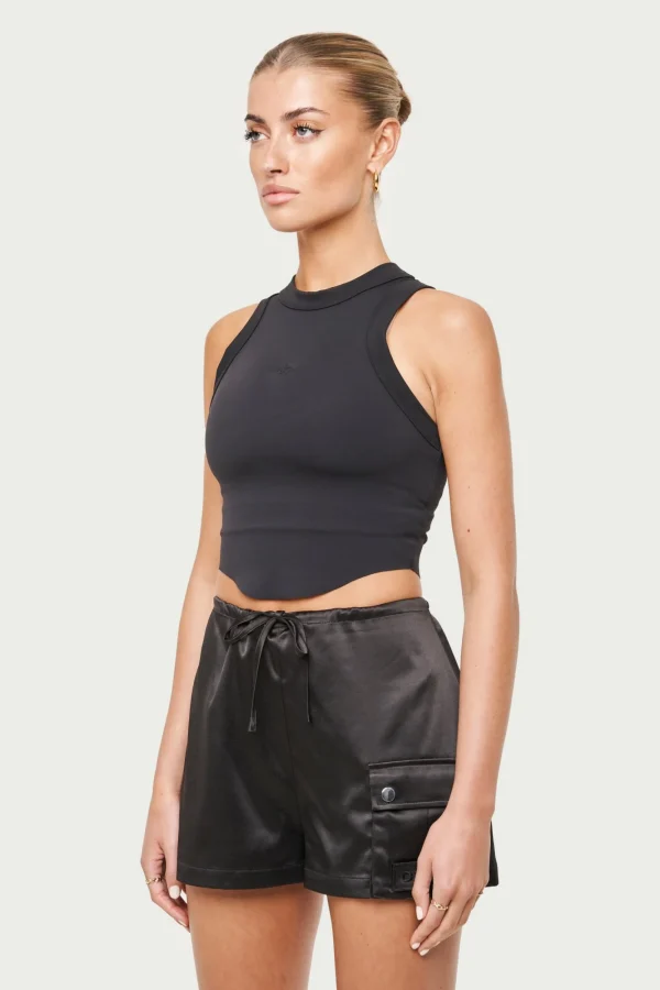 The Couture Club Tops-Sculpting Stretch Emblem Racer