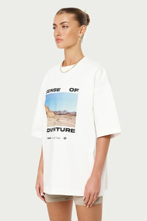 The Couture Club Tops-Sense Of Adventure Oversized T-Shirt