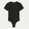The Couture Club Tops-Short Sleeve Fitted Bodysuit