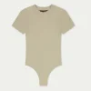 The Couture Club Tops-Short Sleeve Fitted Bodysuit
