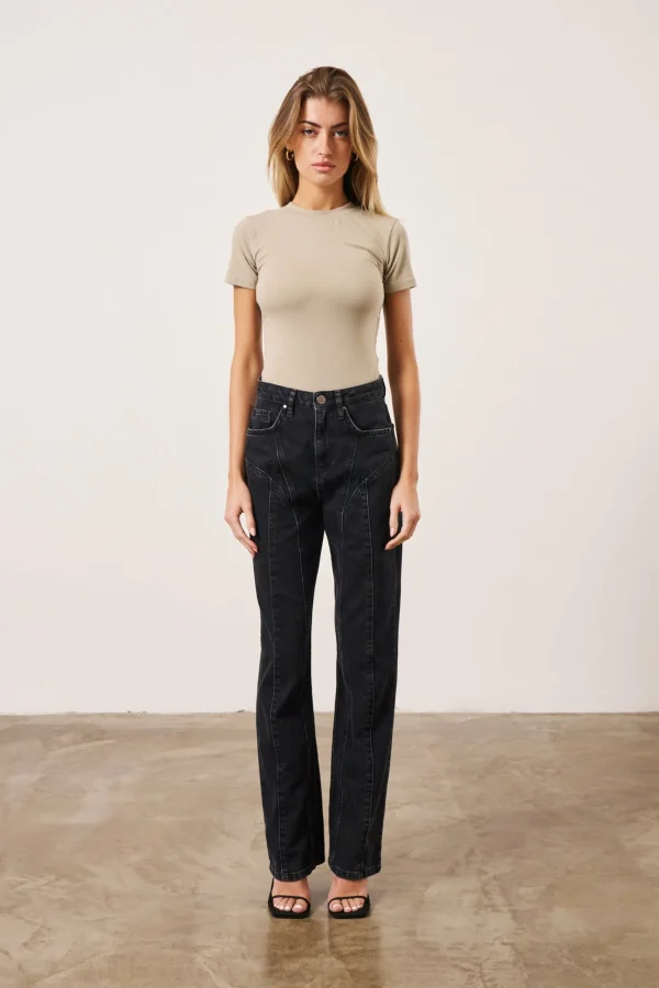 The Couture Club Tops-Short Sleeve Fitted Bodysuit