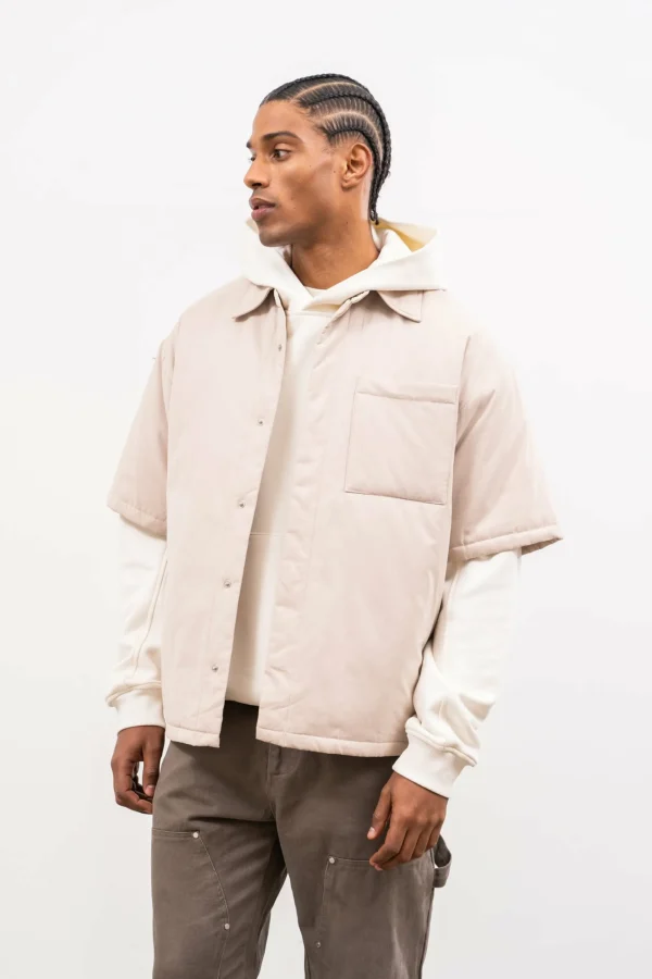 The Couture Club Shirts-Short Sleeve Padded Shirt