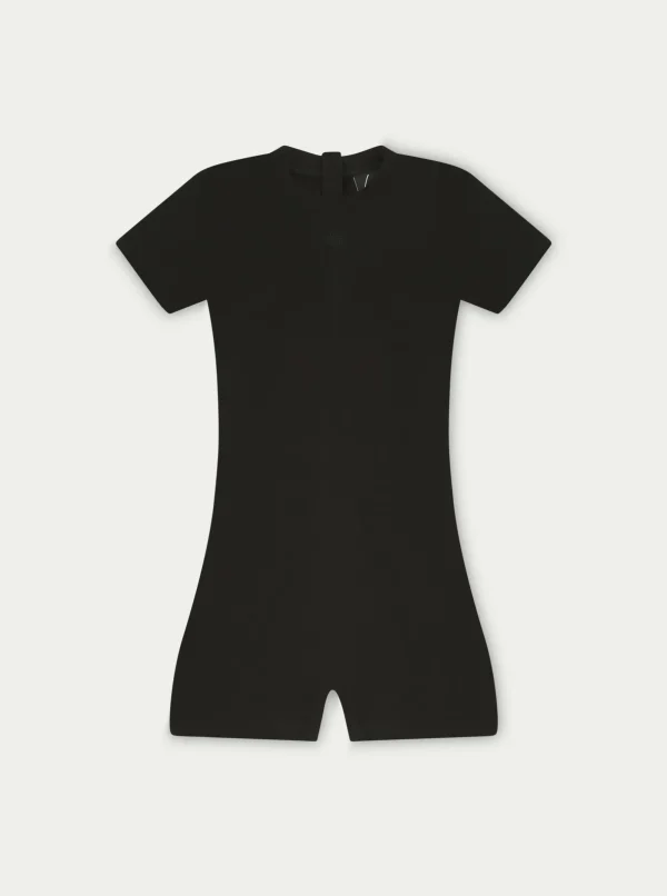 The Couture Club Tops-Soft Touch Short Sleeve Fitted Unitard