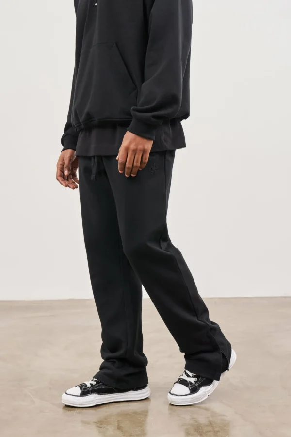 The Couture Club Tracksuits-Straight Leg Embroidered Emblem Joggers