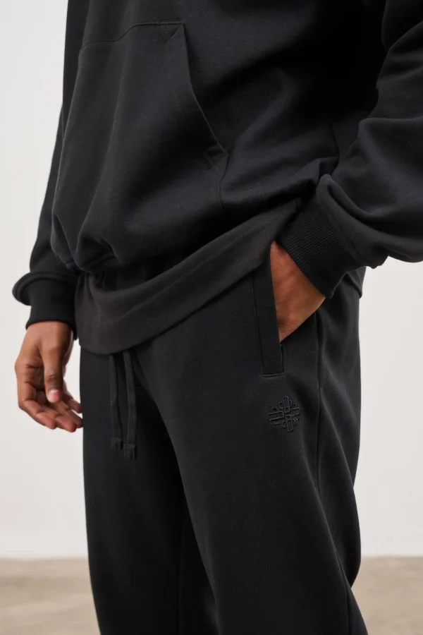 The Couture Club Tracksuits-Straight Leg Embroidered Emblem Joggers