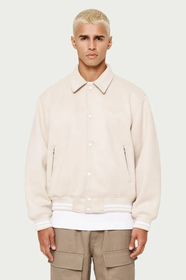 The Couture Club Coats & Jackets-Suede Varsity Jacket