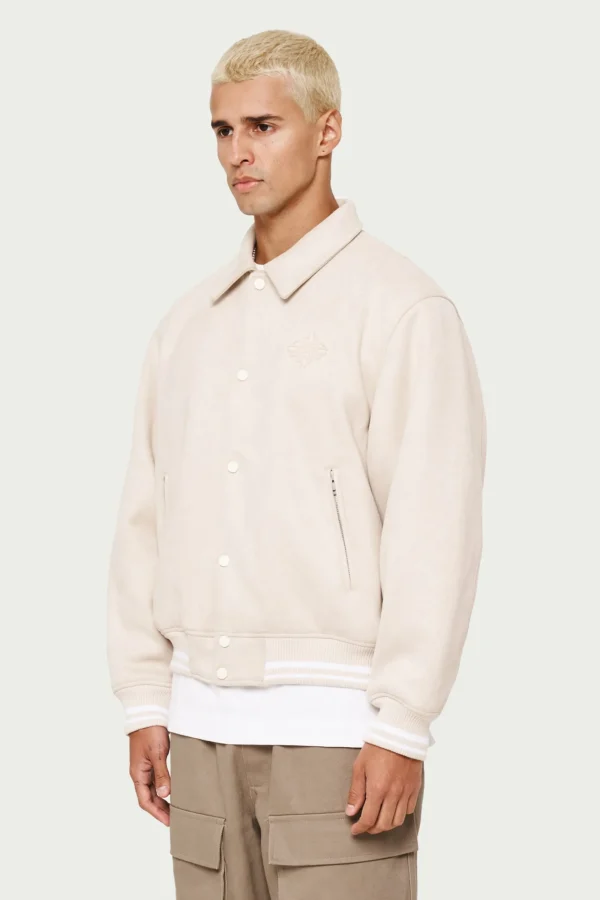 The Couture Club Coats & Jackets-Suede Varsity Jacket