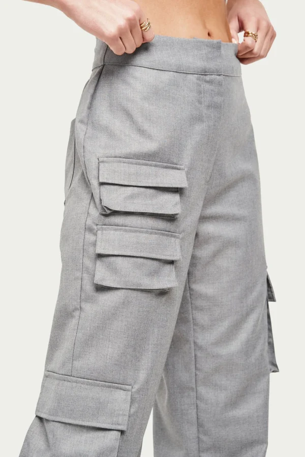 The Couture Club Bottoms-Tailored Multi Pocket Cargo Trouser