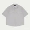 The Couture Club Twinsets-Technical Heavyweight Zip Overshirt