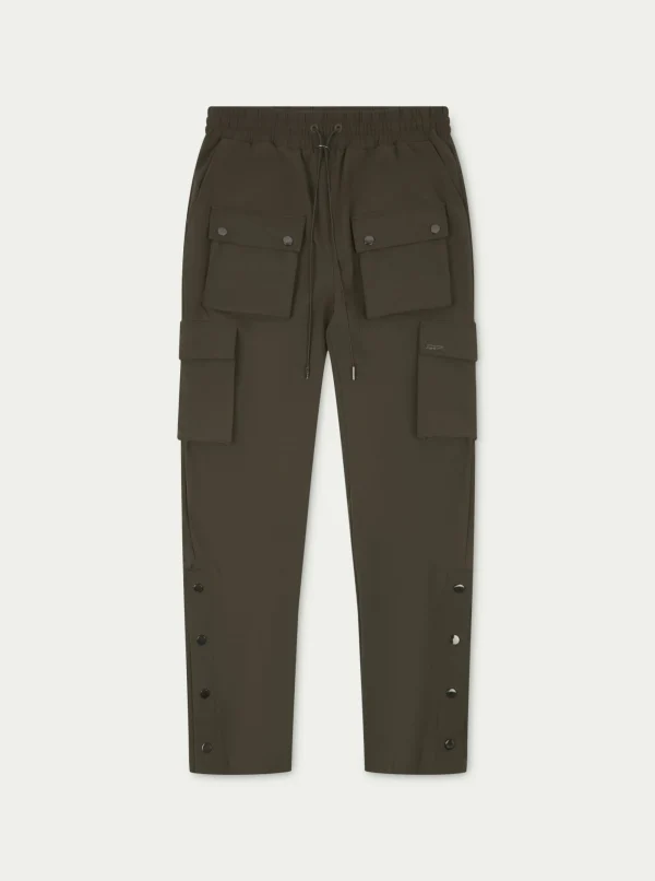 The Couture Club Cargo Pants-Technical Stretch Popper Detail Cargo Pants