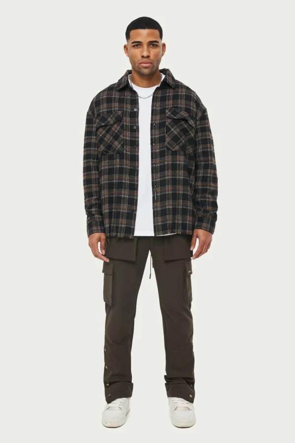 The Couture Club Cargo Pants-Technical Stretch Popper Detail Cargo Pants