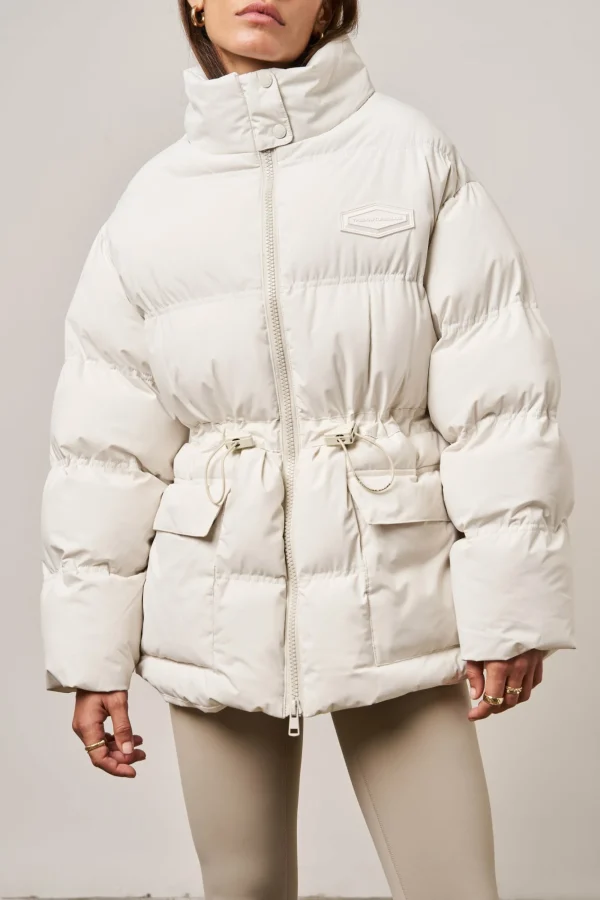 The Couture Club Coats & Jackets-Tie Waist Pleated Puffer Coat