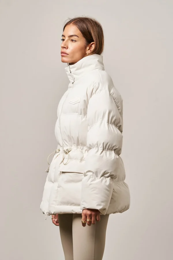 The Couture Club Coats & Jackets-Tie Waist Pleated Puffer Coat