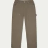 The Couture Club Twinsets-Twill Rivet Detail Carpenter Pant