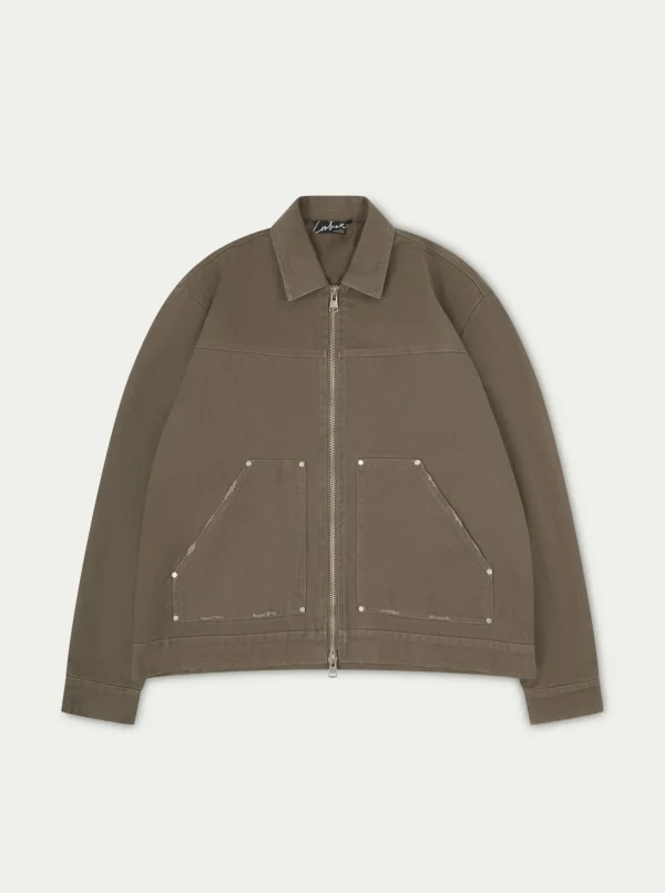 The Couture Club Twinsets-Twill Rivet Detail Carpenter Jacket