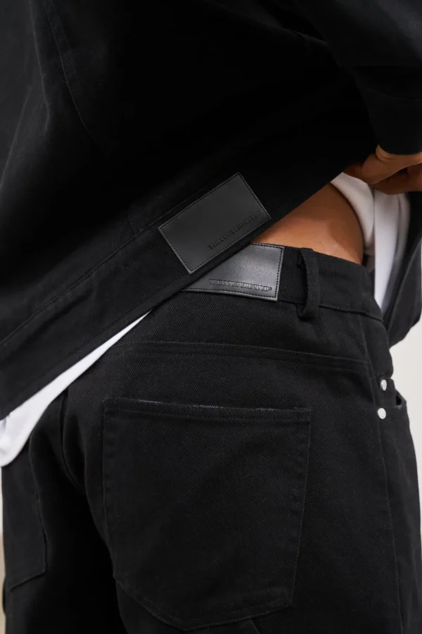 The Couture Club Twinsets-Twill Rivet Detail Carpenter Pant