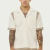 The Couture Club Shirts-Waffle Tonal Textured Shirt