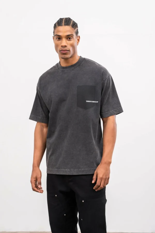 The Couture Club T-Shirts-Washed Pocket Detail T-Shirt