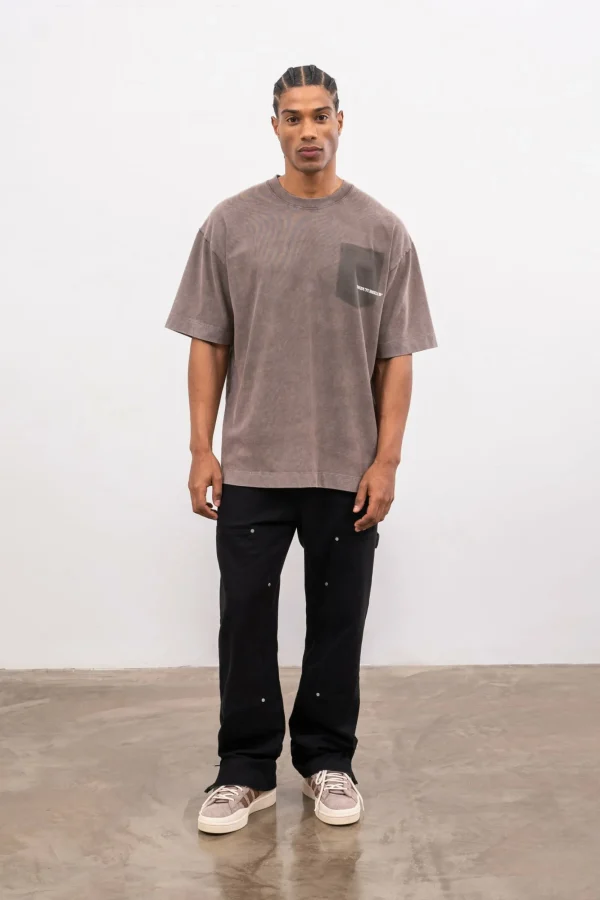 The Couture Club T-Shirts-Washed Pocket Detail T-Shirt