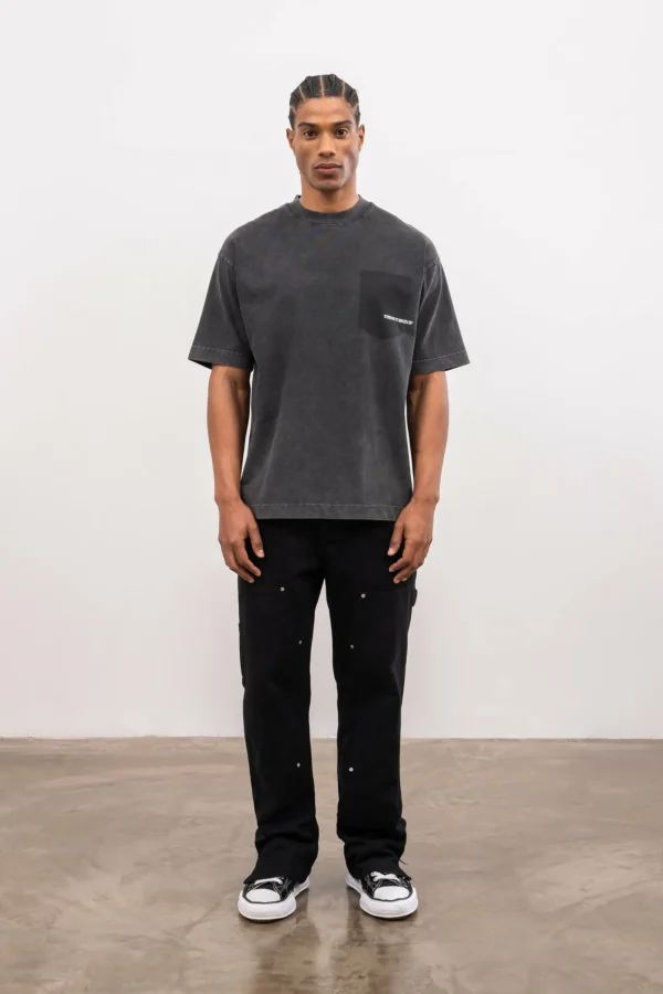 The Couture Club T-Shirts-Washed Pocket Detail T-Shirt