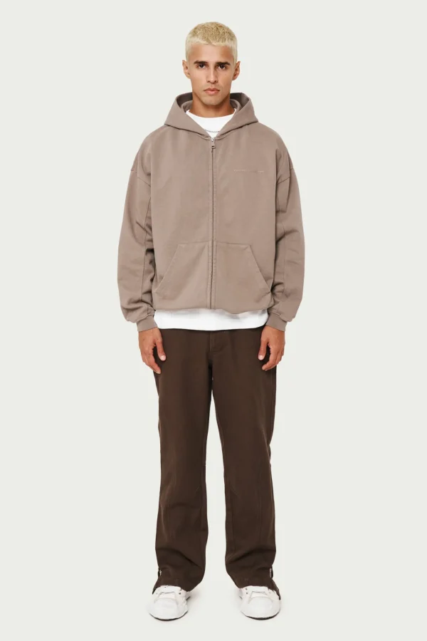 The Couture Club Bottoms-Woven Canvas Distressed Trouser