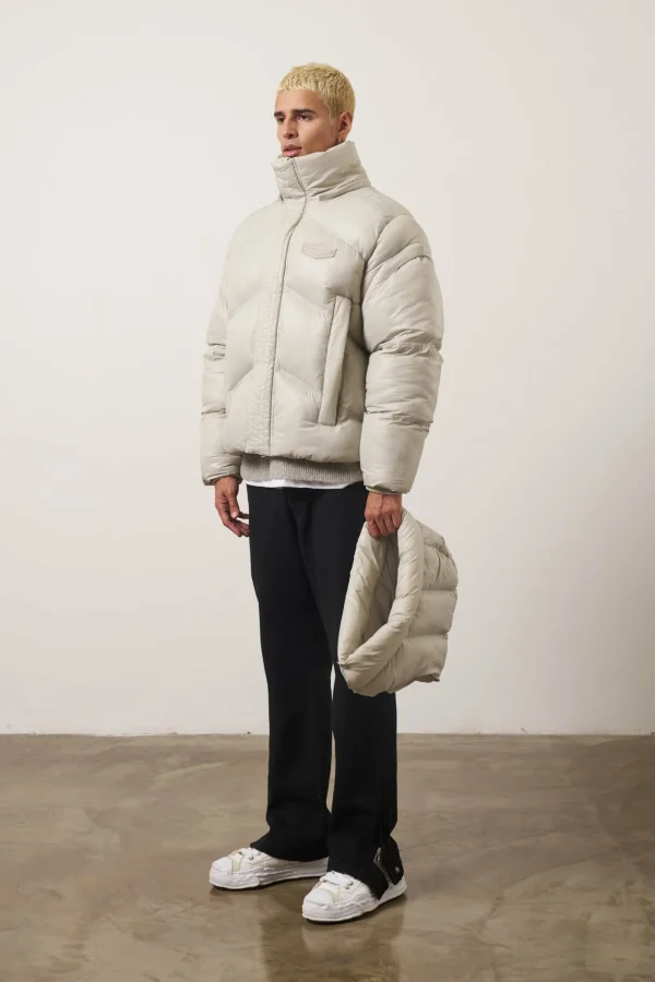 The Couture Club Coats & Jackets-Zipper Sleeve Detail Puffer
