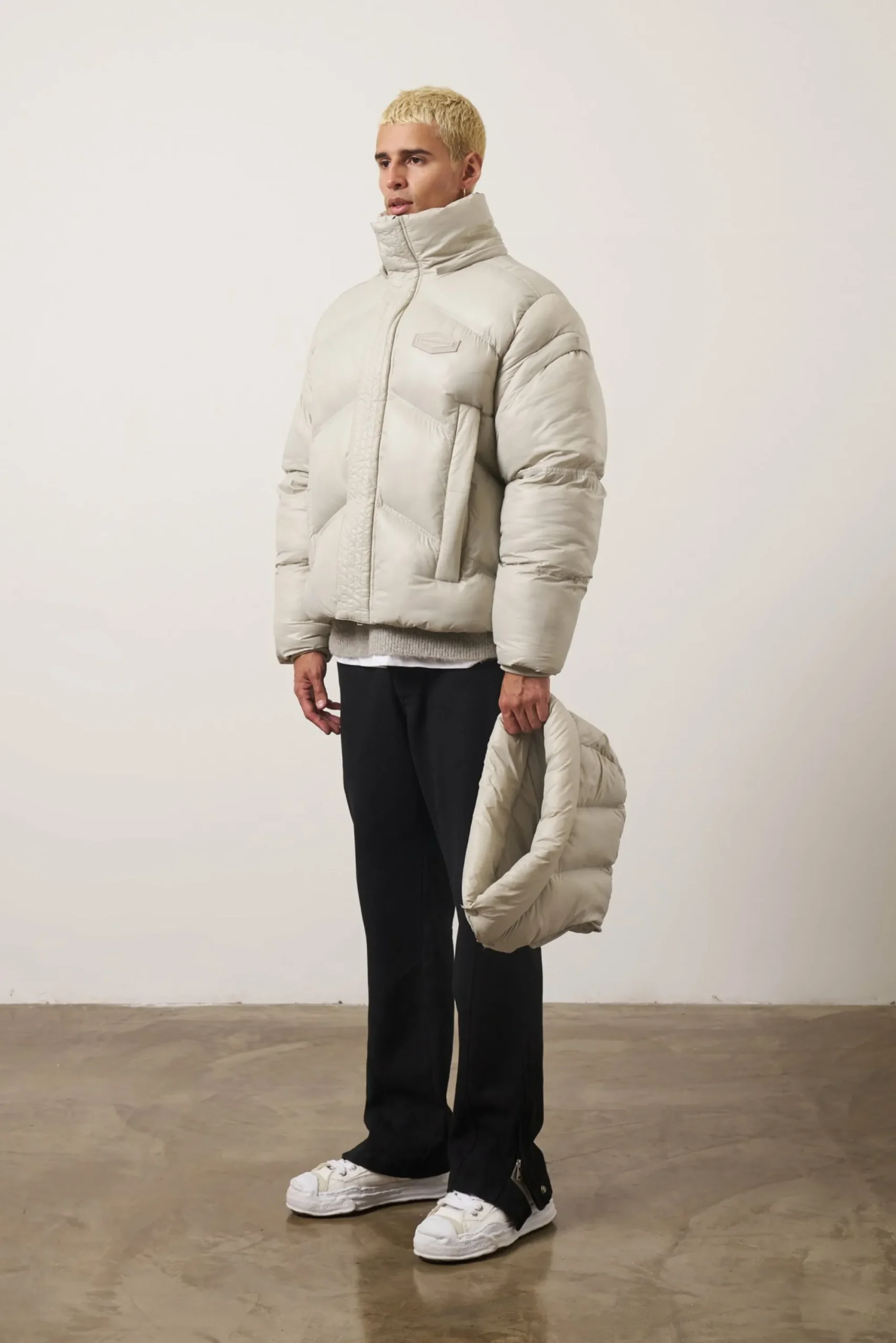 zipper_sleeve_detail_puff_2.webp The Couture Club Coats & Jackets-Zipper Sleeve Detail Puffer